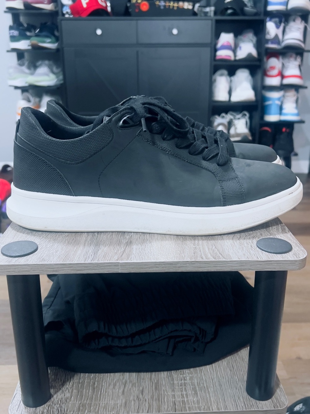 Also Men's Black Casual Lace-Up Sneakers - Classic Low-Top US Mens 12